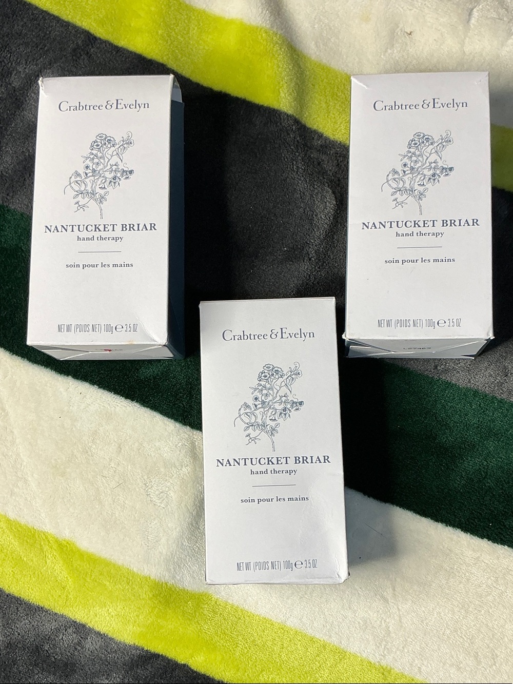 Lot of 3 Crabtree & Evelyn Nantucket Briar Hand Therapy 3.5- New In Box